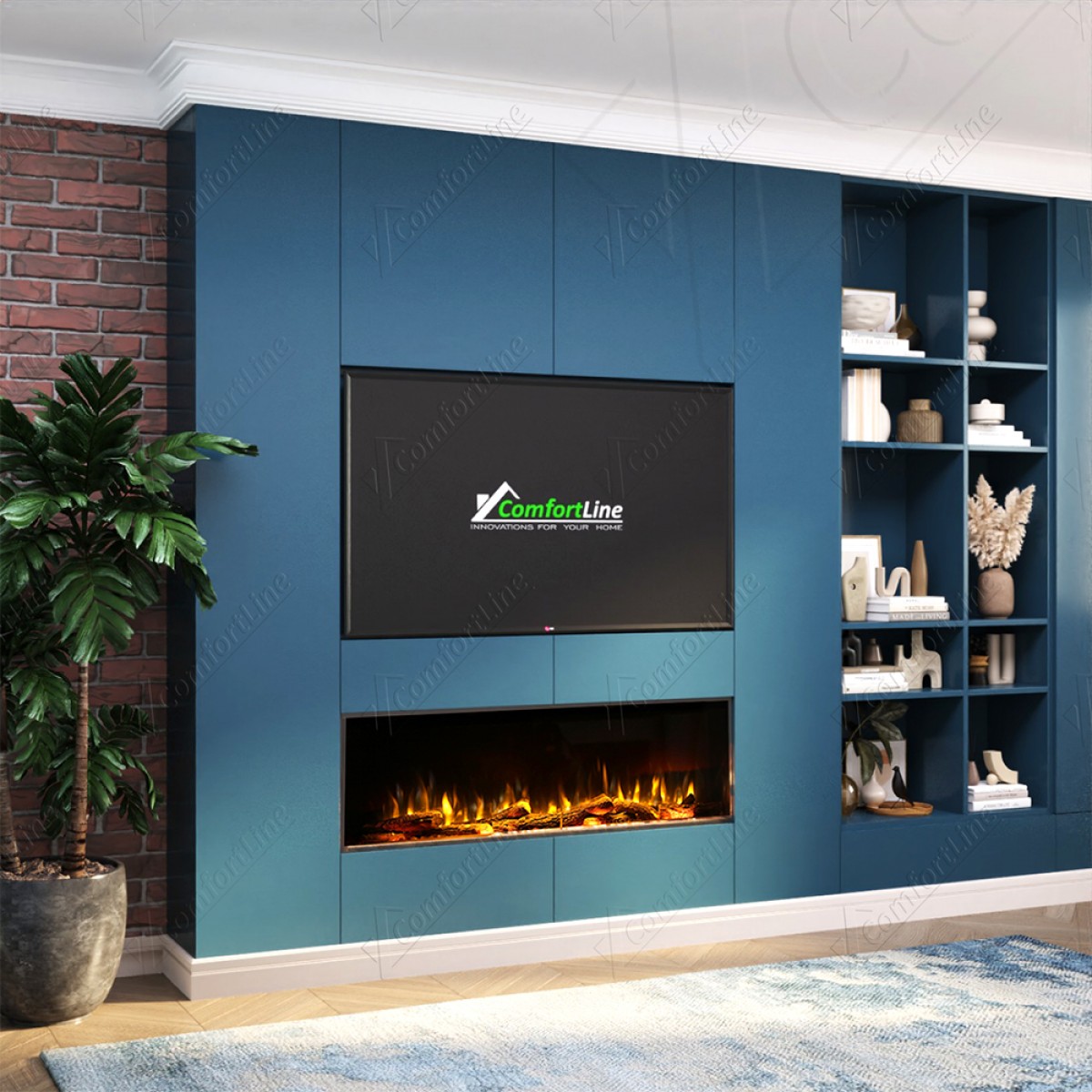 Amber Glow i1250 Deep Electric Fire ComfortLine Ireland